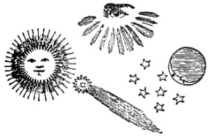art, sun, all-seeing eye, masonic symbol, moon, stars, freemasonry